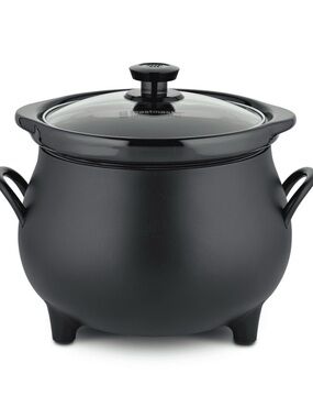 Toastmaster Black Cauldron CrockPot with Glass Lid - Home Kitchen